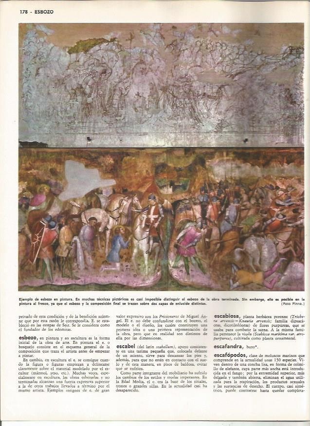 LAMINA MONITOR 0968: Ejemplo de esbozo en pintura