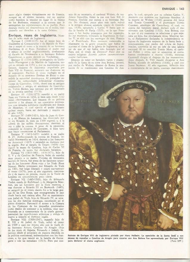LAMINA MONITOR 0961: Retrato de Enrique VIII de Inglaterra, por Holbein