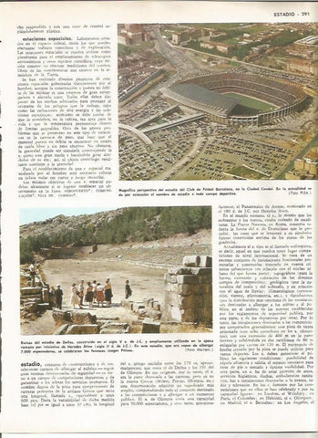 LAMINA MONITOR 0984: Vista aerea del estadio del FC Barcelona