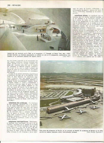 LAMINA MONITOR 0983: Interior del Air Terminal de la TWA y aeropuerto de Barajas