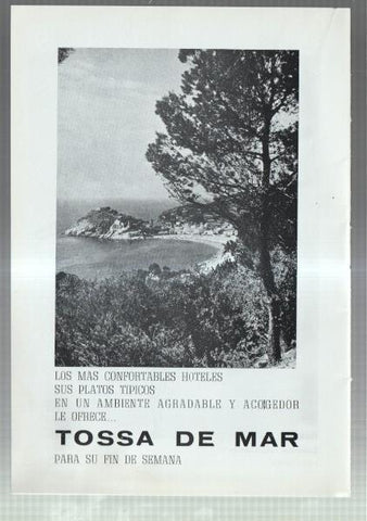 El Liceo: Lamina/pagina numerada 19: artista ROSELLA HIGHTOWER y proganda de TOSSA DE MAR