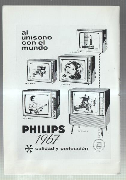 El Liceo: Lamina/pagina numerada 18: artista MICHEL NUNES y firma comercial PHILIPS
