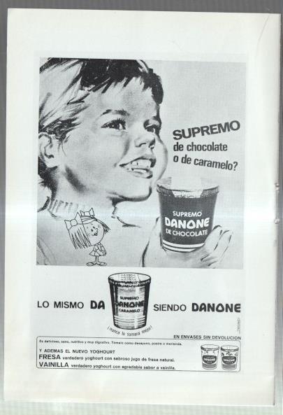 El Liceo: Lamina/pagina numerada 17: artista BEATRICE MOSENA y firma comercial DANONE