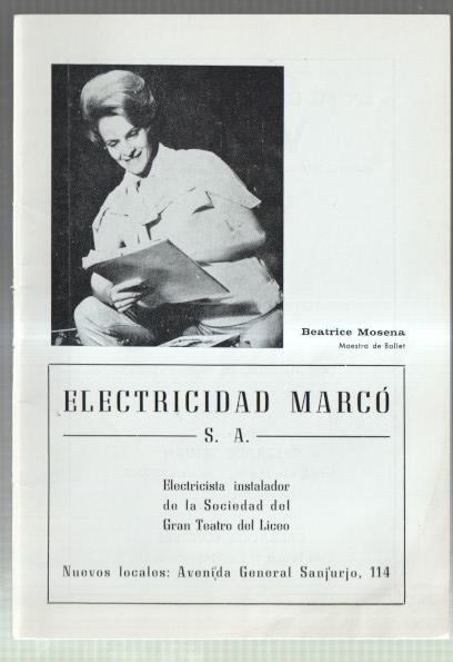 El Liceo: Lamina/pagina numerada 26: BEATRICE MOSENA, maestra de Ballet