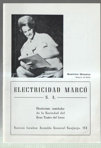 El Liceo: Lamina/pagina numerada 26: BEATRICE MOSENA, maestra de Ballet