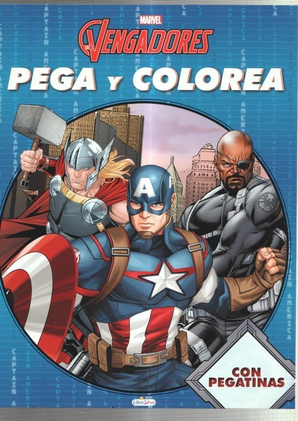 Pega y Colorea: Marvel Vengadores: Capitan America en cubierta