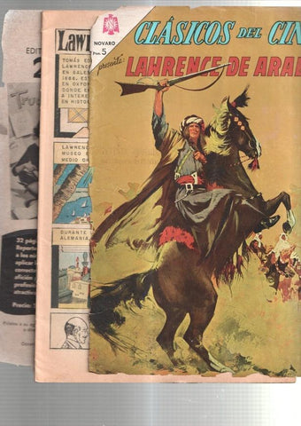 Novaro: Clasicos del Cine numero 125: Lawrence de Arabia (cubierta suelta y mal estado)