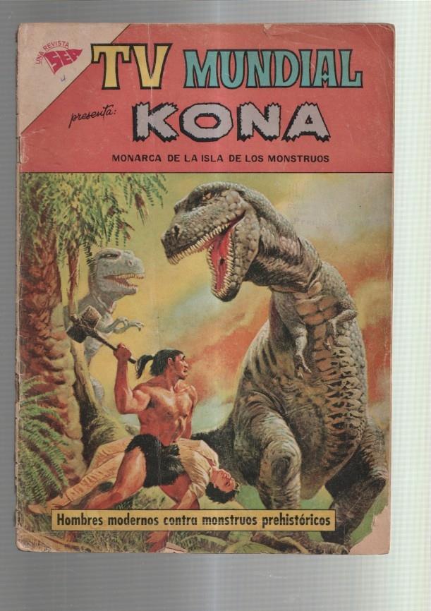 Novaro:  TV Mundial numero 04: Kona (aviejado con pequeño roto cubierta segun imagen)