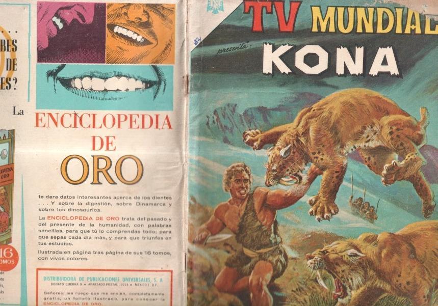 Novaro:  TV Mundial numero 64: Kona (aviejado con roto cubierta segun imagen)