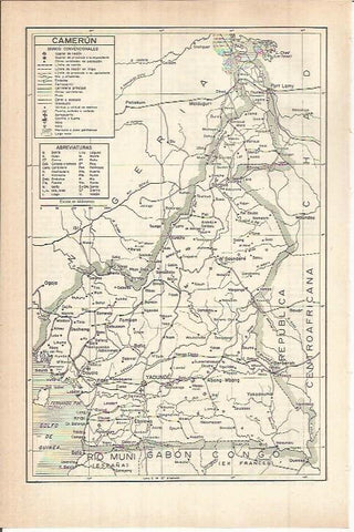 LAMINA ESPASA 38037: Mapa de Camerun