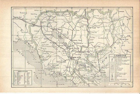 LAMINA ESPASA 38036: Mapa de Camboya