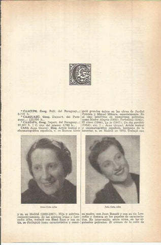 LAMINA ESPASA 38030: Irene Caba y Julia Caba