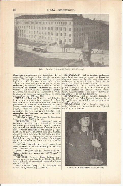LAMINA ESPASA 38028: Escuela Politecnica del Estado en Sofia, Bulgaria
