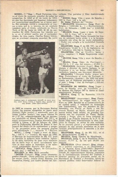 LAMINA ESPASA 38024: Combate entre Sonny Liston y Cassius Clay