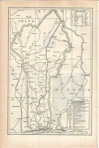 LAMINA ESPASA 38084: Mapa de Dahomey
