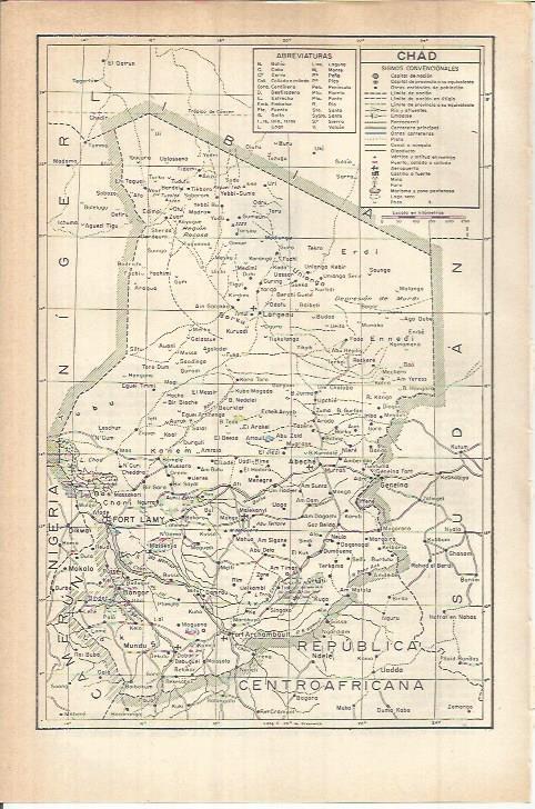 LAMINA ESPASA 38076: Mapa de Chad