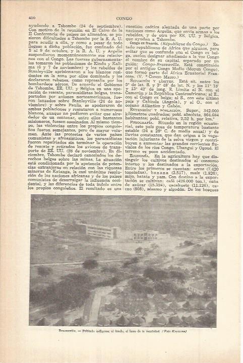 LAMINA ESPASA 38061: Poblado indigena en Brazzaville