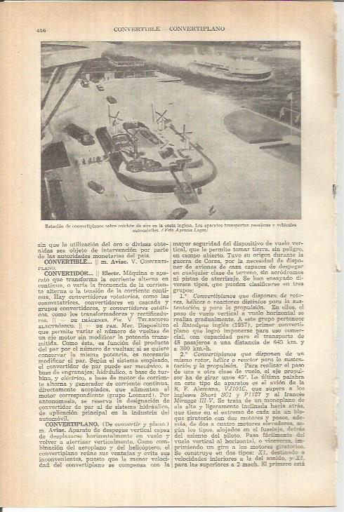 LAMINA ESPASA 38063: Estacion de convertiplanos en la costa de Inglaterra