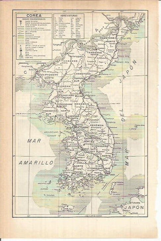 LAMINA ESPASA 38066: Mapa de Corea