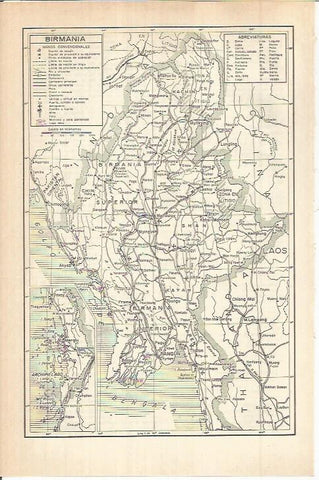 LAMINA ESPASA 38017: Mapa de Birmania