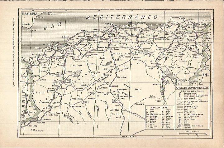 LAMINA ESPASA 37974: Mapa de Argelia Septentrional
