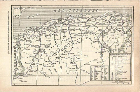 LAMINA ESPASA 37974: Mapa de Argelia Septentrional