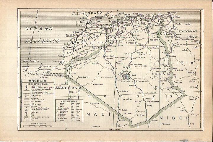 LAMINA ESPASA 37973: Mapa de Argelia