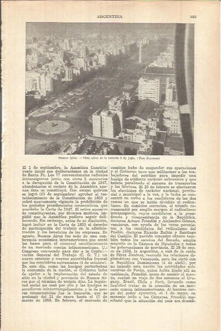 LAMINA ESPASA 37971: Vista aerea de la Avenida 9 de julio de Buenos Aires