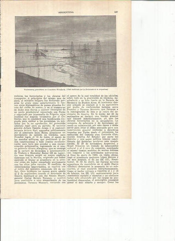 LAMINA ESPASA 37970: Yacimientos de petroleo en Comodoro Rivadavia, Argentina
