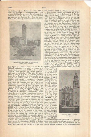 LAMINA ESPASA 37956: Iglesia del Carmen en San Luis Potosi