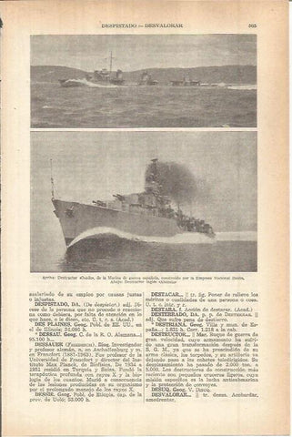 LAMINA ESPASA 38086: Los destructores Osado y Alamein