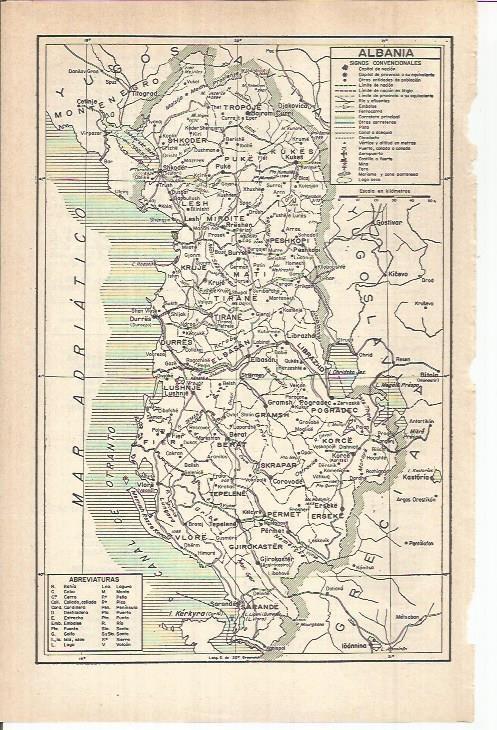 LAMINA ESPASA 37985: Mapa de Albania