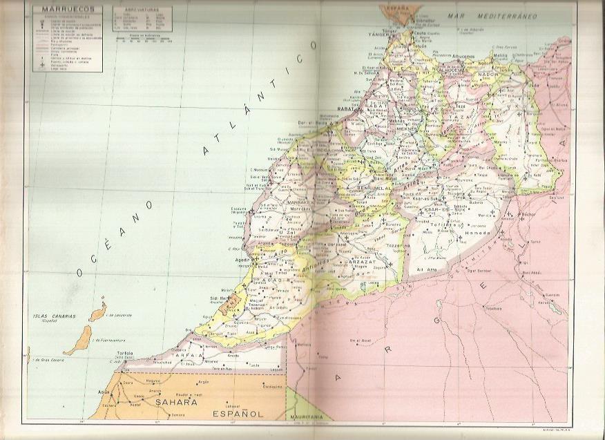 LAMINA ESPASA 38004: Mapa de Marruecos