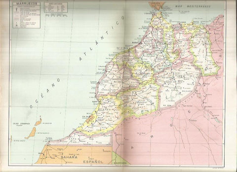 LAMINA ESPASA 38004: Mapa de Marruecos