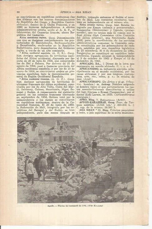 LAMINA ESPASA 37987: Terremoto de 1960 en Agadir, Marruecos