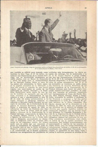 LAMINA ESPASA 37988: Jomo Kenyatta y Felipe de Inglaterra en Nairobi