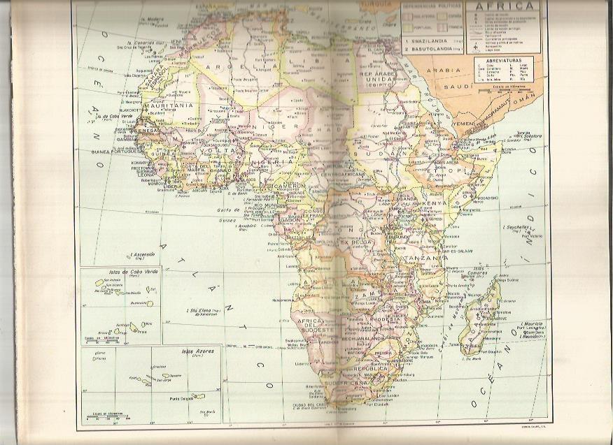 LAMINA ESPASA 37989: Mapa de Africa
