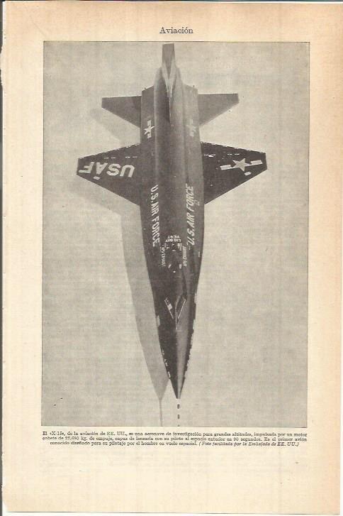 LAMINA ESPASA 37994: El X-15 de Estados Unidos