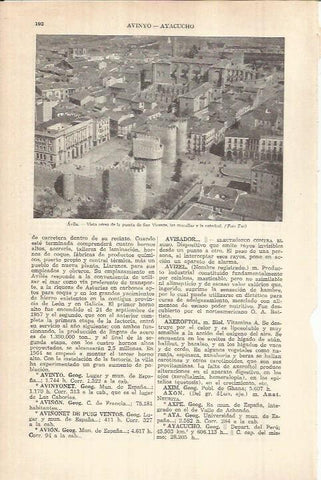 LAMINA ESPASA 37996: Vista aerea de las murallas de Avila