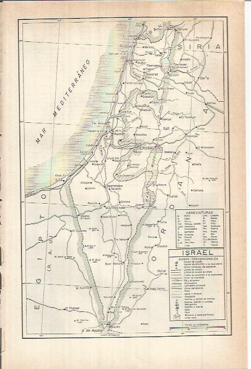 LAMINA ESPASA 38187: Mapa de Israel