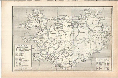 LAMINA ESPASA 38186: Mapa de Islandia