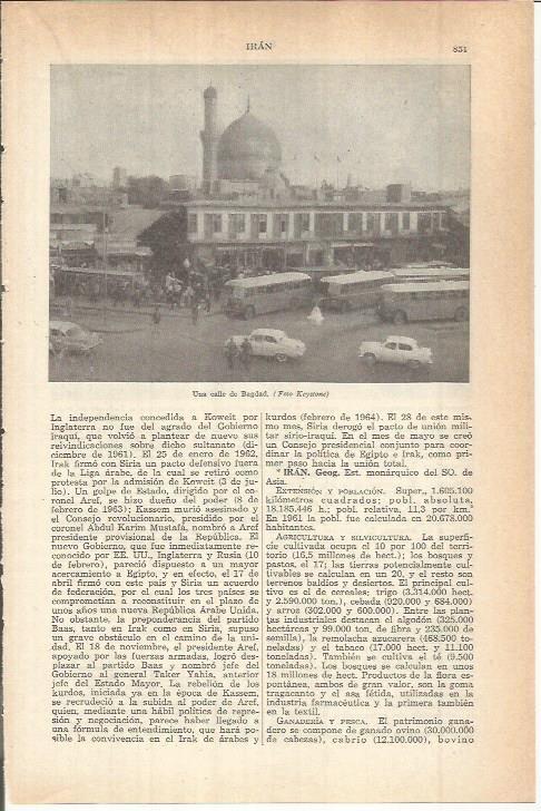 LAMINA ESPASA 38184: Calle de Bagdad, Irak