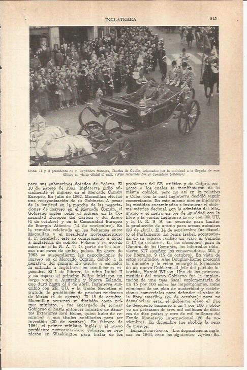 LAMINA ESPASA 38182: Isabel II y Charles de Gaulle en Londres