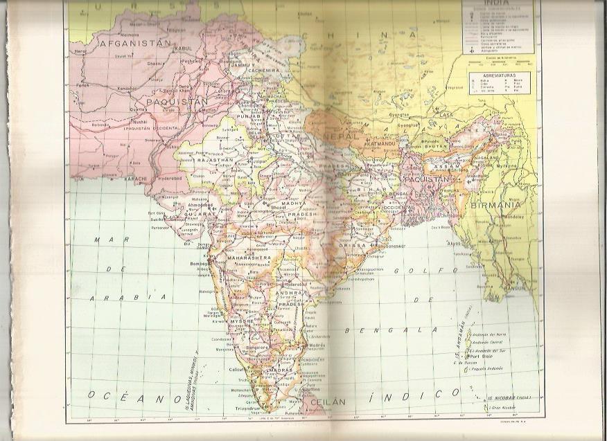LAMINA ESPASA 38177: Mapa de India