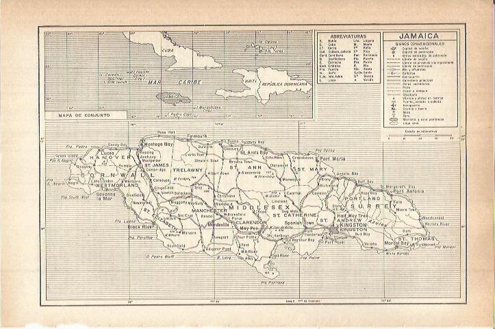LAMINA ESPASA 38191: Mapa de Jamaica