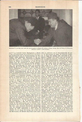 LAMINA ESPASA 38225: Mohamed V de Marruecos y su hijo Hassan II