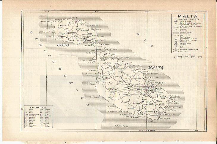 LAMINA ESPASA 38220: Mapa de Malta