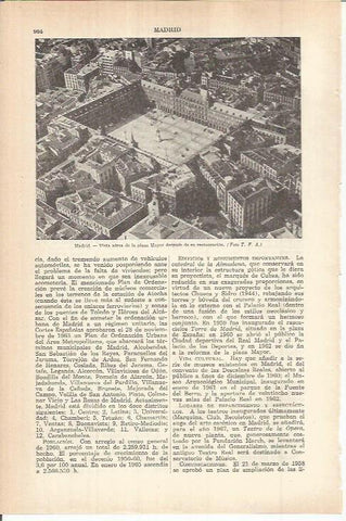 LAMINA ESPASA 38213: Vista aerea de la Plaza Mayor de Madrid