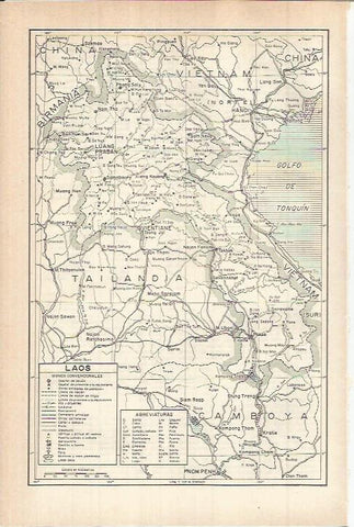 LAMINA ESPASA 38200: Mapa de Laos