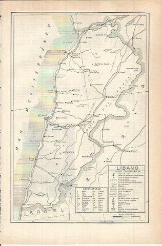 LAMINA ESPASA 38204: Mapa de Libano